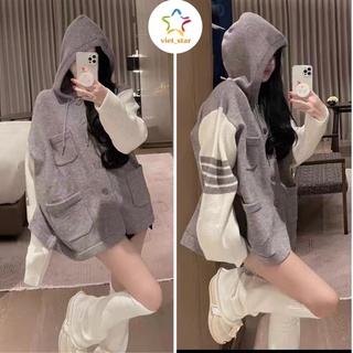 Áo khoác Cardigan viền tay thu đông ulzzang Hàn Quôc VIETSTAR