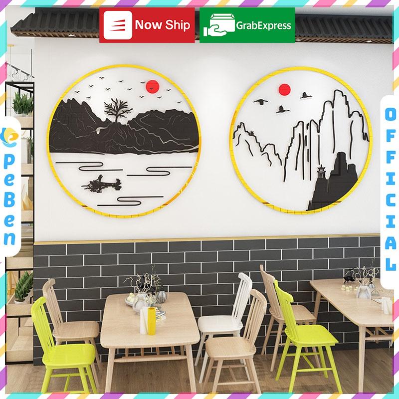 Tranh Mica Phong cảnh hữu tình Trang trí phòng khách, cửa hàng Nhiều Size - EPeBen