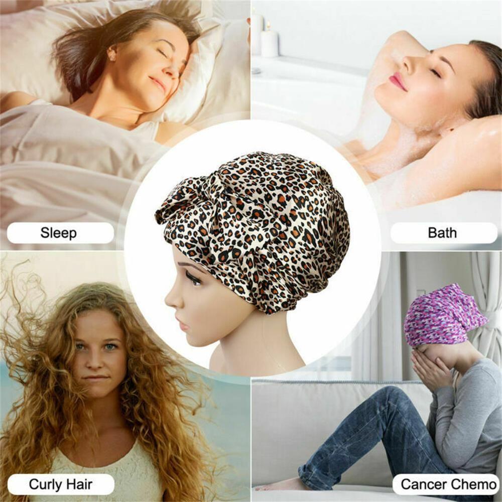 Mũ Trùm Đầu Che Phủ Tóc Khi Ngủ Bằng Lụa Satin