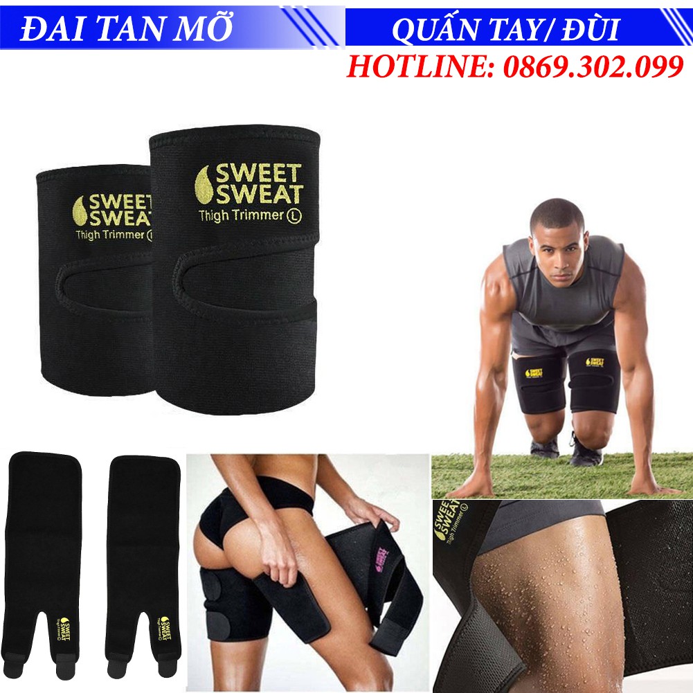 Đai Quấn Đai quấn đánh tan mỡ chân, tay, đùi giúp bạn có body thon gọn Sweet Sweat Thigh Trimmer