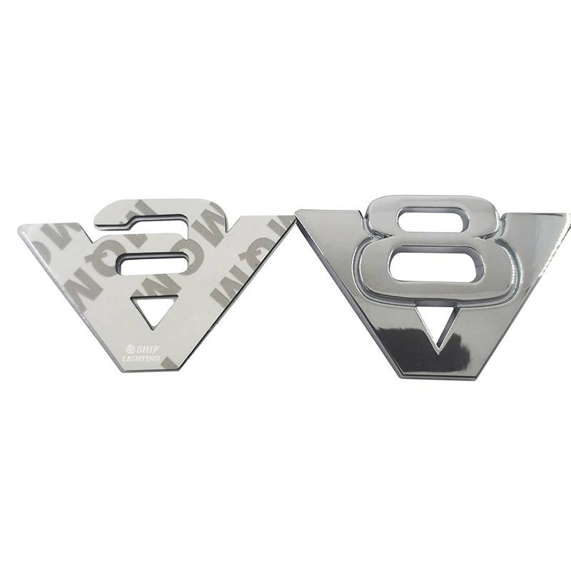 Miếng Dán Trang Trí Xe Hơi Bằng Kim Loại 1 X V6 V8 V6 V8