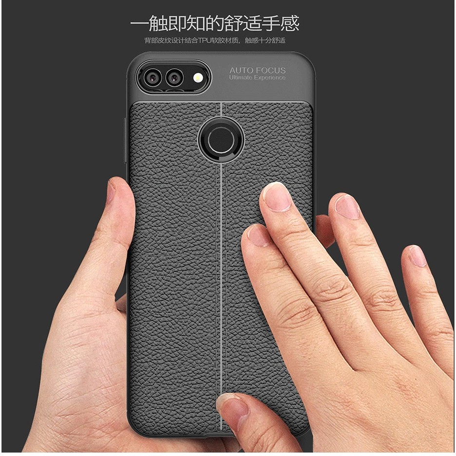 Ốp Lưng Silicon Vân Da Cho Huawei Y7 Prime (2018) - Auto Focus