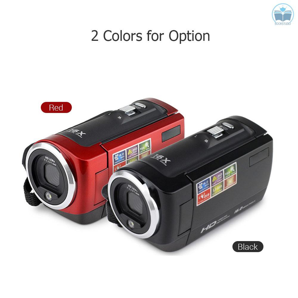 Video Camera Camcorder Vlogging Camera FHD 1080P 16MP 16x Digital Zoom 2.7 Inch 270 Degree Rotatable LCD with Battery