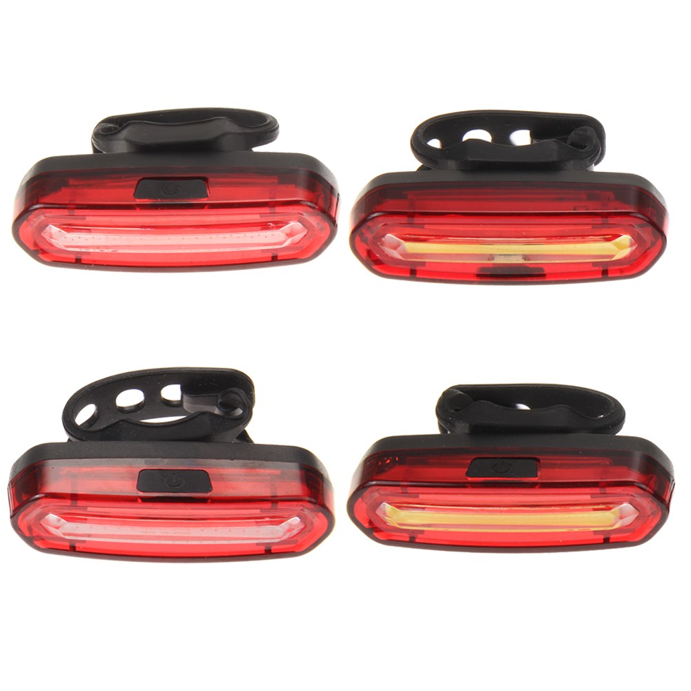 USB Rechargeable COB LED Bicycle Bike Cycling Front Rear Tail Light Lamp