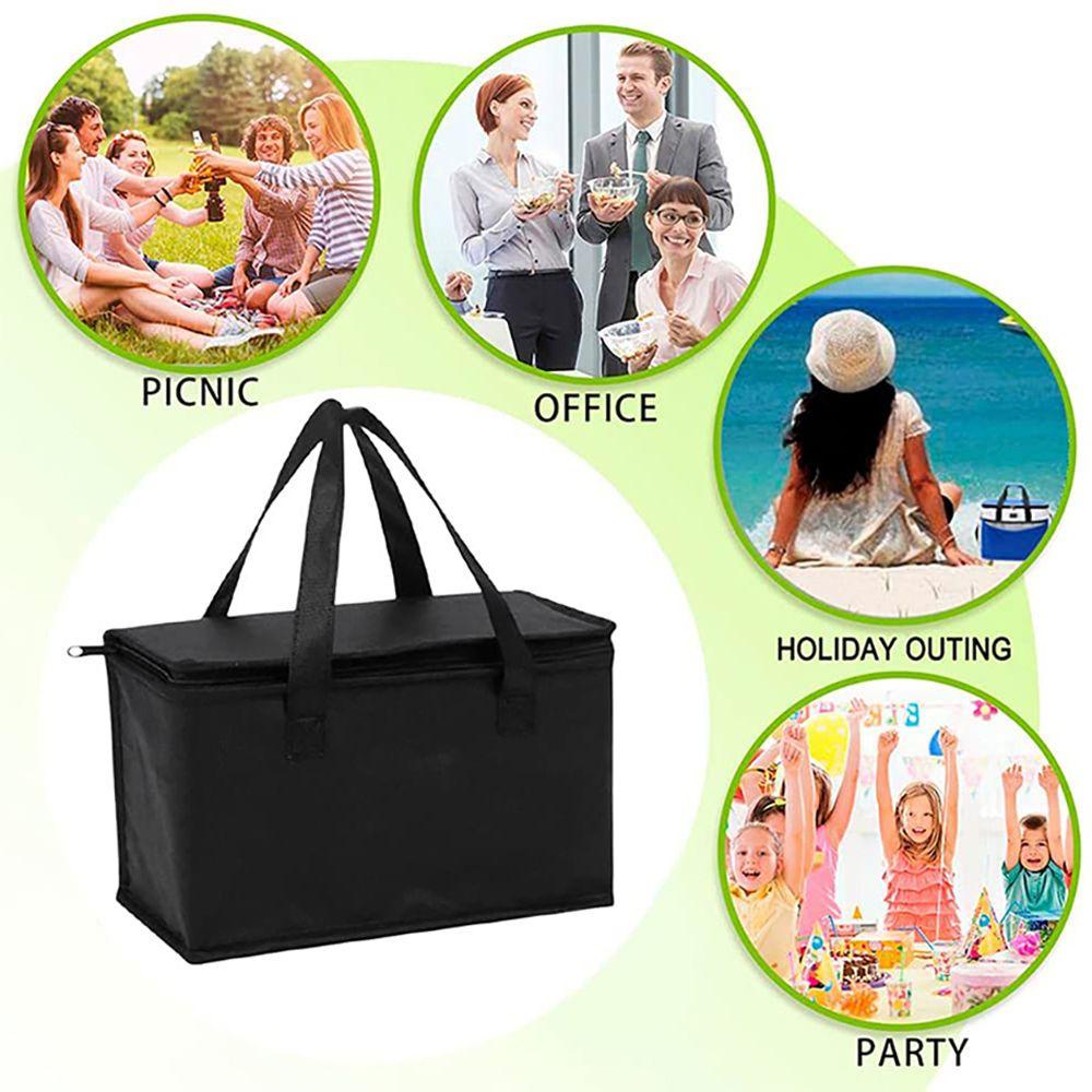 1 Túi Đựng Thức Ăn Cách Nhiệt Làm Mát Bằng Lá Nhôm Sức Chứa Lớn Đa Năng Thời Trang Cho Hoạt Động Ngoài Trời