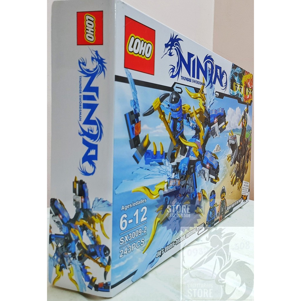 LEGO NinjaGo Lắp Ráp Robot Rồng , Khủng Long SX3009-2 ( Xanh Dương - 243 Miếng )