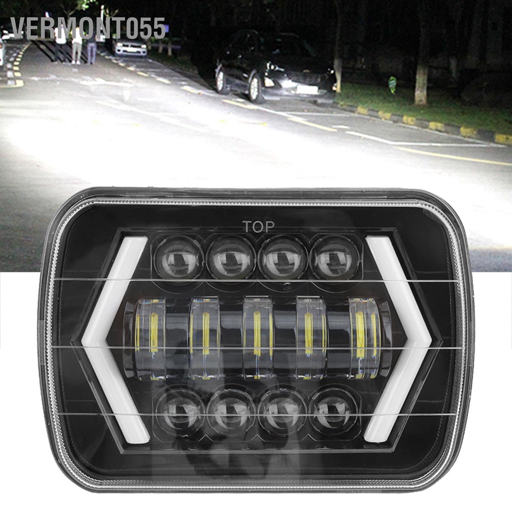 Có thể bán buôn Đèn pha xe hơi LED 300W 7in trước hình vuông Phù hợp với Jeep Wrangler Vermont055 Hàng giao ngay