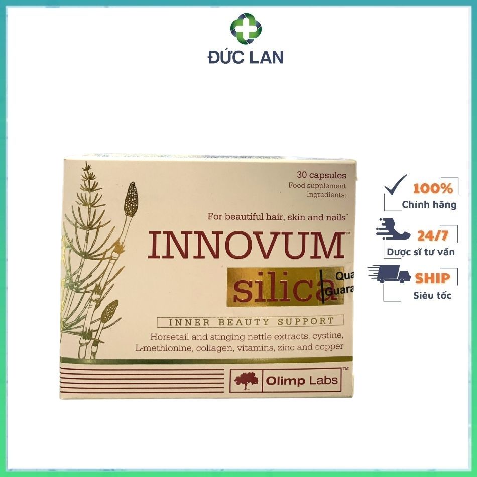 VIÊN UỐNG INNOVUM SILICA BỔ SUNG DƯỠNG CHẤT CHO DA KHỎE ĐẸP, TÓC SUÔN MƯỢT, NGĂN RỤNG TÓC VÀ MÓNG TAY KHỎE ĐẸP