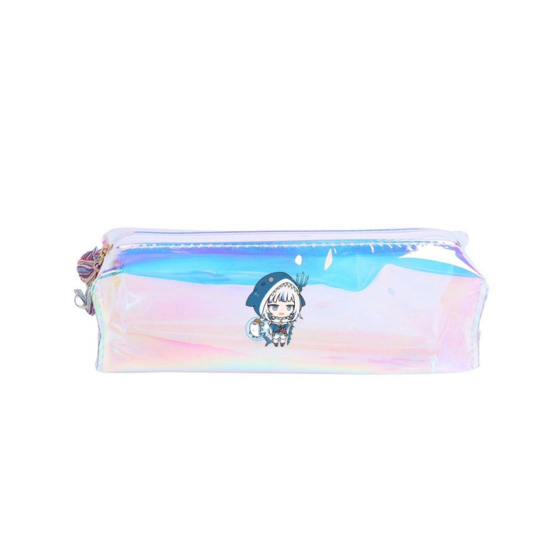 Hộp bút hologram in hình GAWR GURA Hololive Vtuber bóp viết đựng bút đồ dùng học tập anime chibi
