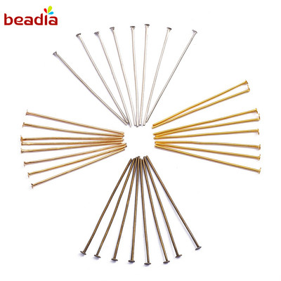 BEADIA Ghim Cài Đầu Phẳng Bằng Kim Loại Hình Chữ T Độc Đáo Dùng Làm Vòng Tay/ Vòng cổ