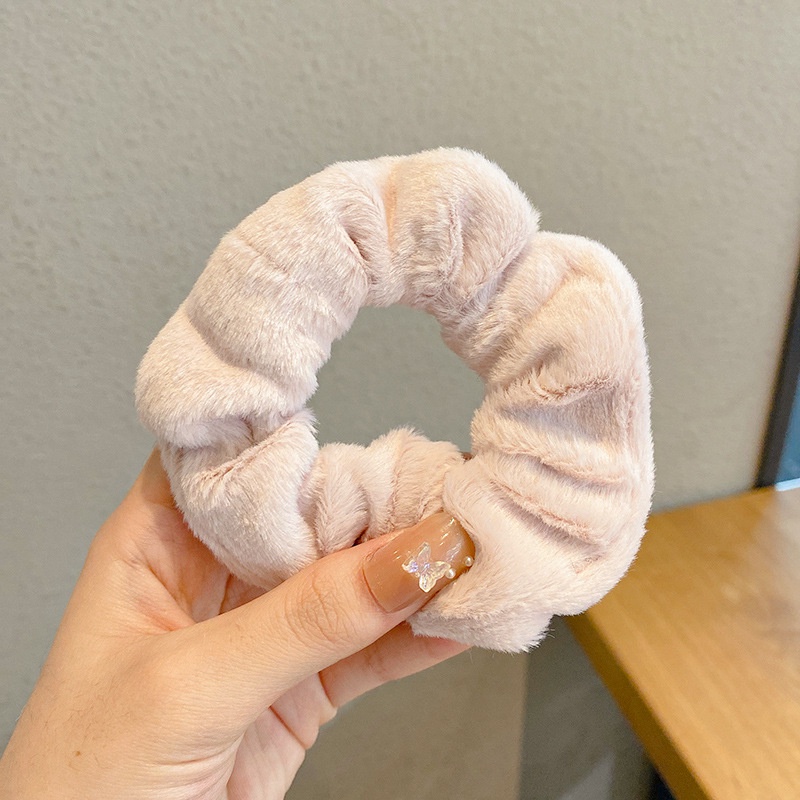 Scrunchies Chun Buộc Tóc Lông Mềm Co Dãn Hàn Quốc