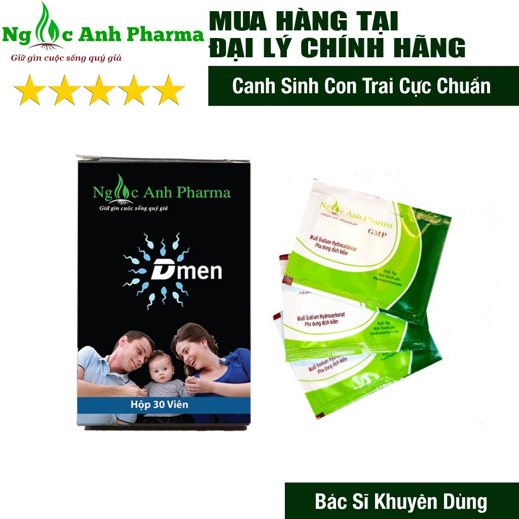 Dmen Tăng Cường Chất Lượng Tinh Trùng( Tặng 3 gói muối kiềm Ngọc Ánh) | BigBuy360 - bigbuy360.vn