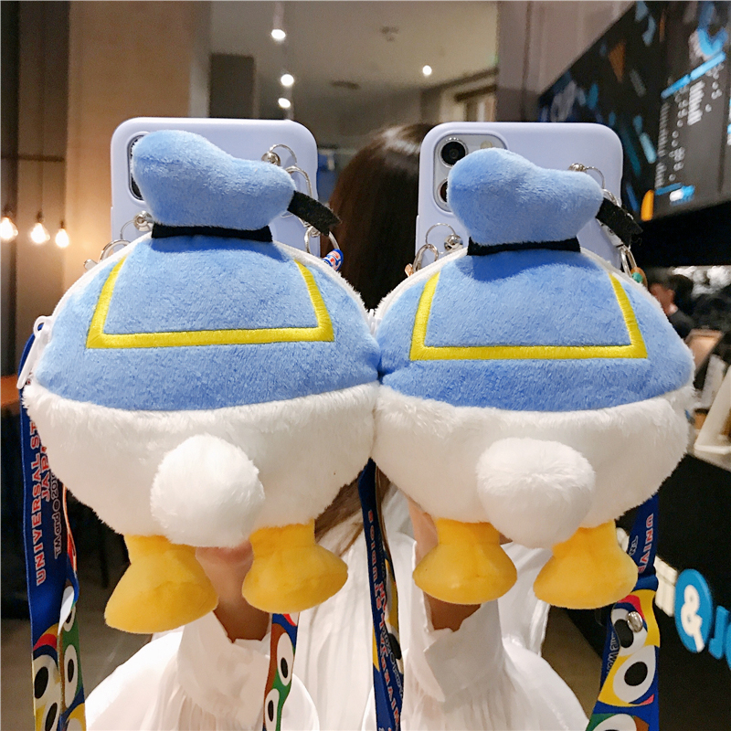 DONALD DUCK Bao Da Hình Vịt Donald 3d Có Dây Đeo Cho Samsung  a7 2018 S6 S7 Edge S8 S9 S10 Plus S20 Ultra Note 10 Pro A51 A71 4g