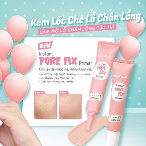 Kem Lót Che Lỗ Chân Lông Silkygirl Instant Pore Fix Primer 15ml  (01 Natural)