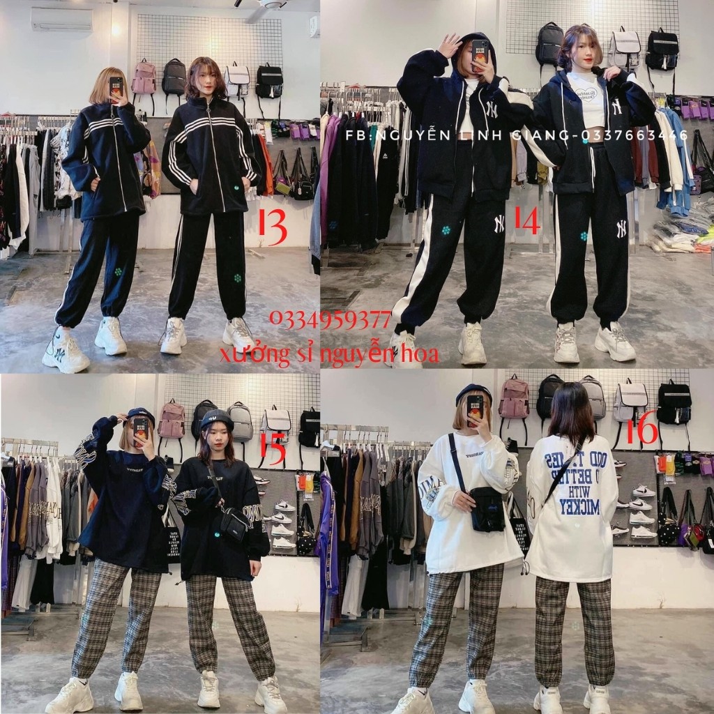 Bộ Thể Thao Nỉ Bộ Nỉ Nữ Bộ Nỉ Bông Hot Trend Form Rộng Siêu Đẹp Nguyễn Hoa | BigBuy360 - bigbuy360.vn