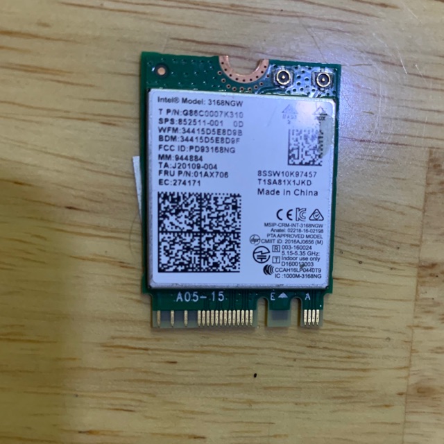 Card wifi intel AC3168 3168NGW cho hp 14-bf