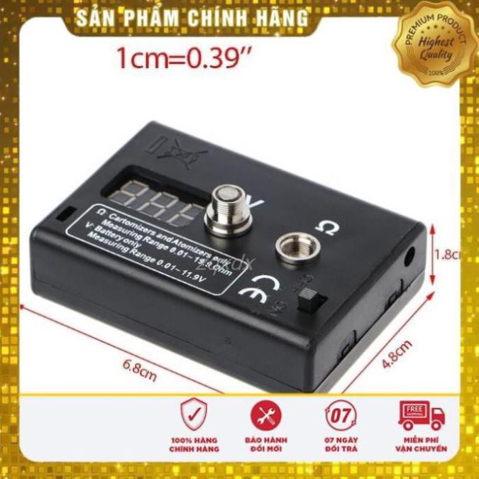 ⚡️QUÀ TẶNG⚡️ Dụng Cụ Đo Ohm Coil Master Ohm Mete _ Thiết Bị Đo Ohm Điện Tử (Dùng Pin 2AA - Tặng kèm)