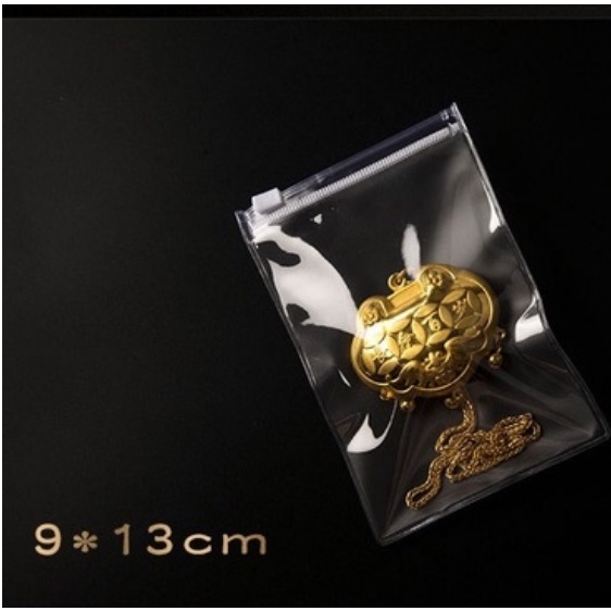 Túi đựng trang sức khoá, túi zip trong suốt mini Clovershop