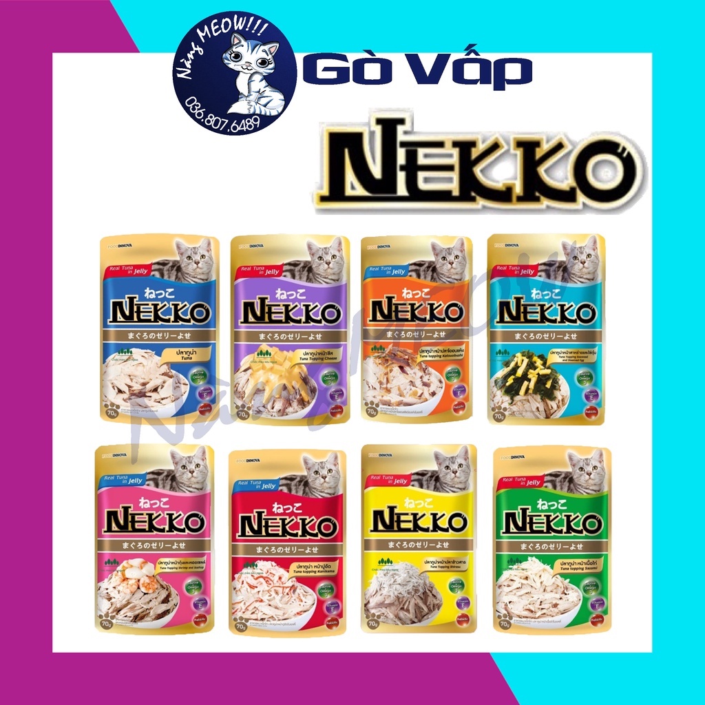 Pate Nekko Jelly Cho Mèo Hàng Nội Địa Thái Gói 70G - Nàng Meow