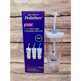 Cốc thuỷ tinh cao cấp Luminarc đổi màu kèm ống hút
