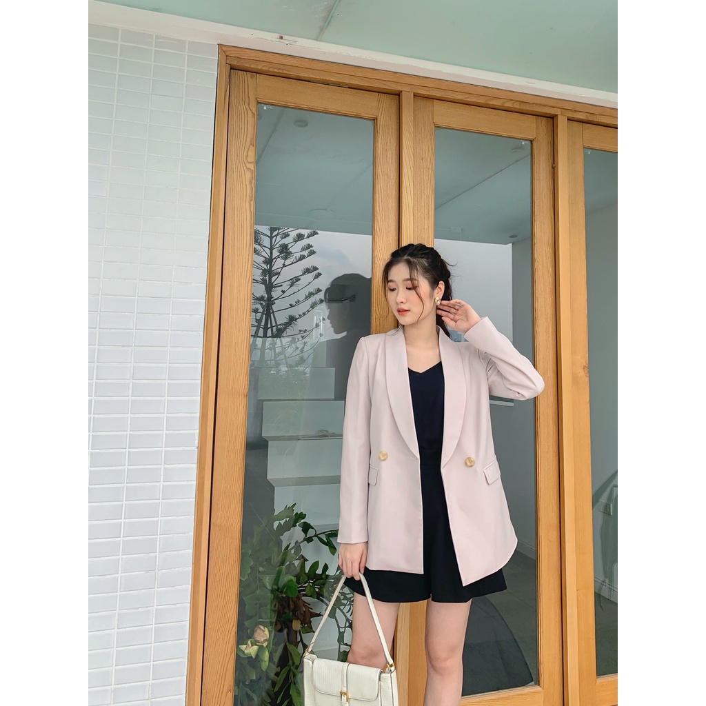 Áo khoác blazer dáng rộng màu trơn mẫu 2021 phong cách Hàn Quốc thời trang cho nữ Kcorner AV31 | BigBuy360 - bigbuy360.vn