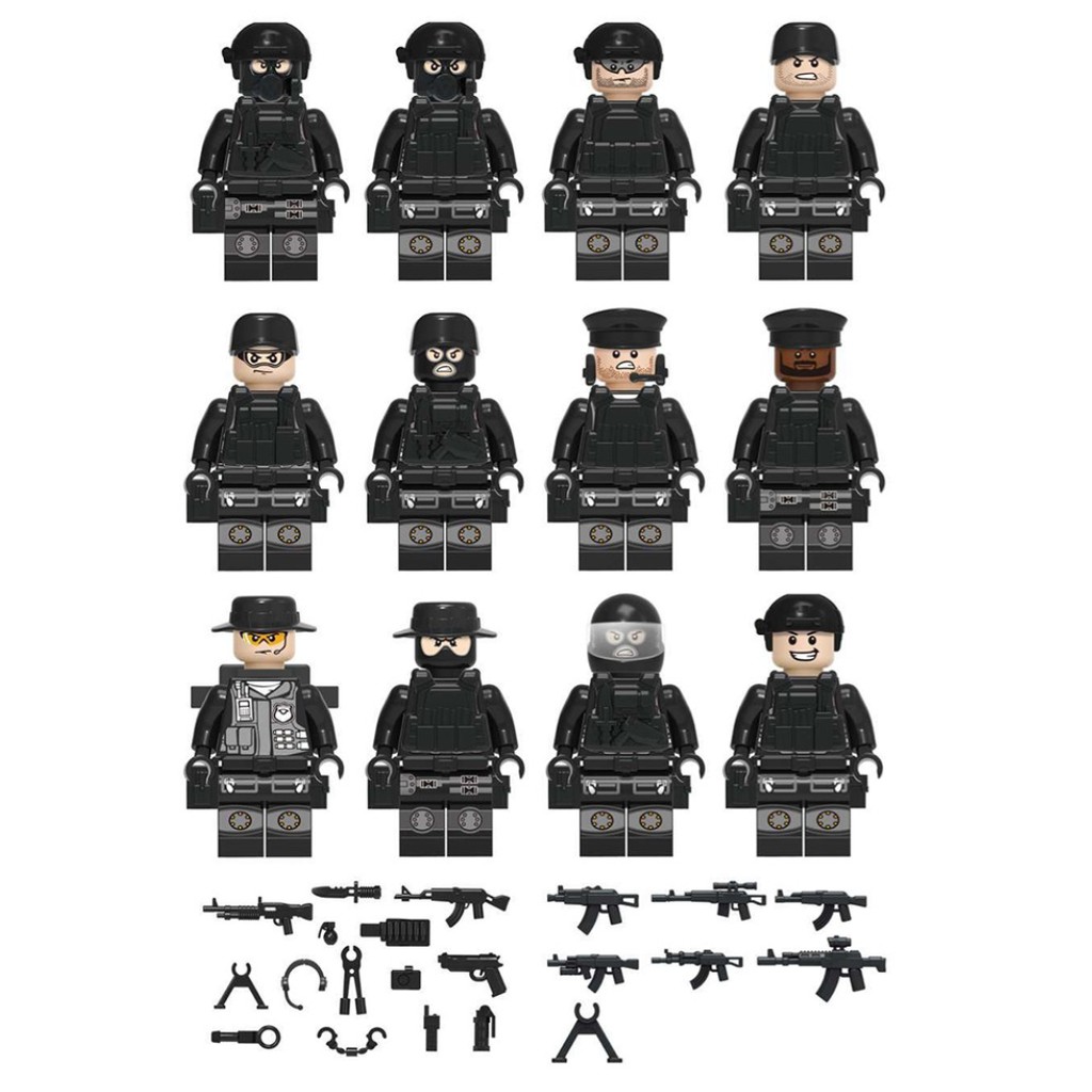[Mã LIFEXANH03 giảm 10% đơn 500K] [Mã LIFE0503TOYS giảm 10% đơn 0Đ] Phụ kiện Lego vỉ súng Minifigure Lính SWAT