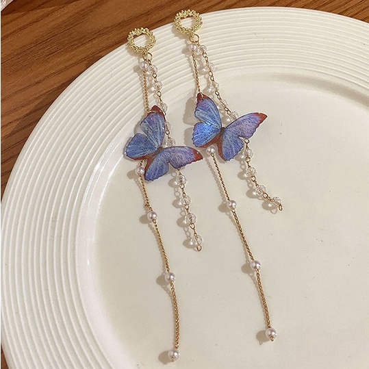 Bông Tai Dáng Dài Phối Tua Rua Thời Trang Mùa Hè Mới 2023 Cho Nữ