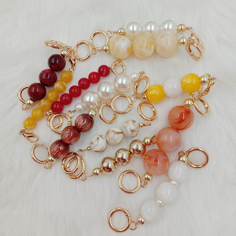 Dây Đeo Túi Xách Nối Dài Đính 3 Hạt Ngọc Trai Nhân Tạo Tiện Dụng