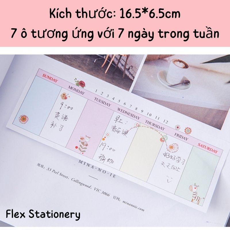 TẬP GIẤY NOTE 40 TỜ GHI CHÚ KẾ HOẠCH TUẦN, WEEKLY PLANNER, GIẤY GHI CHÚ TIỆN DỤNG