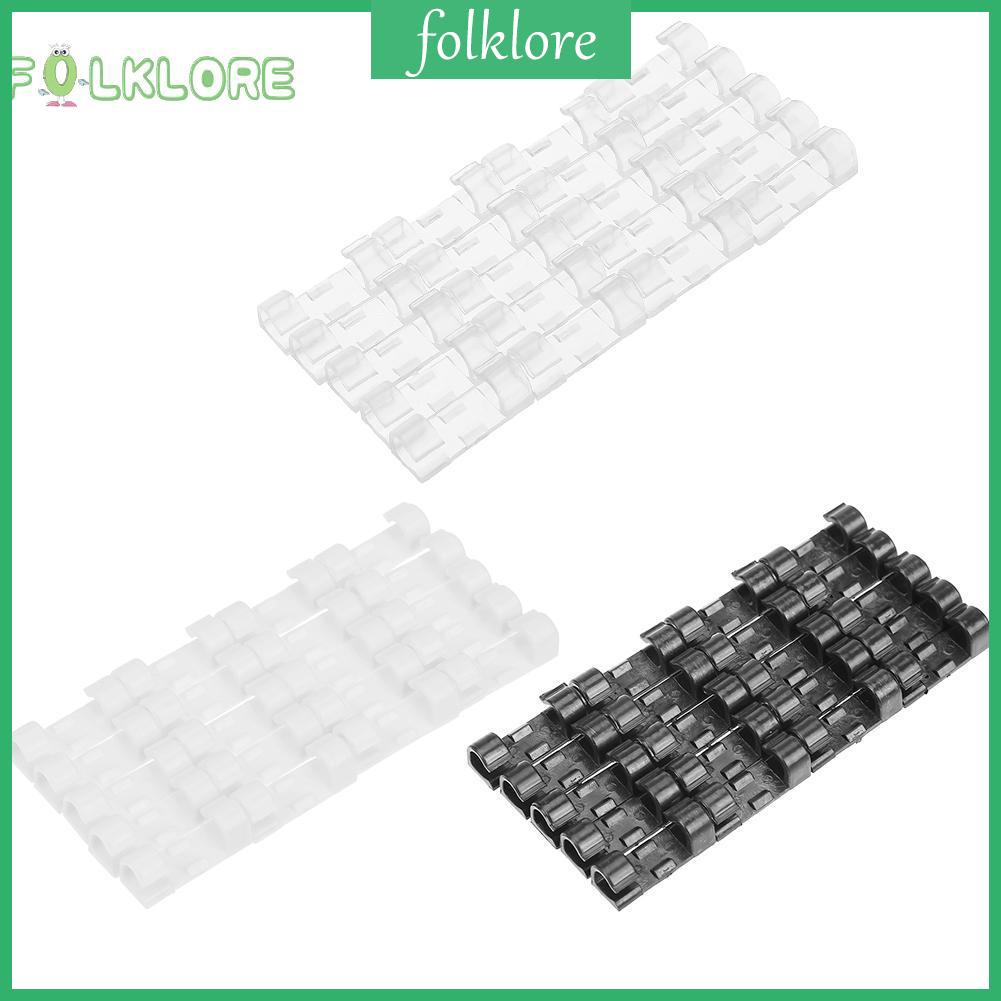 Folklore❤Set 20 kẹp giá đỡ dây cáp tiện lợi