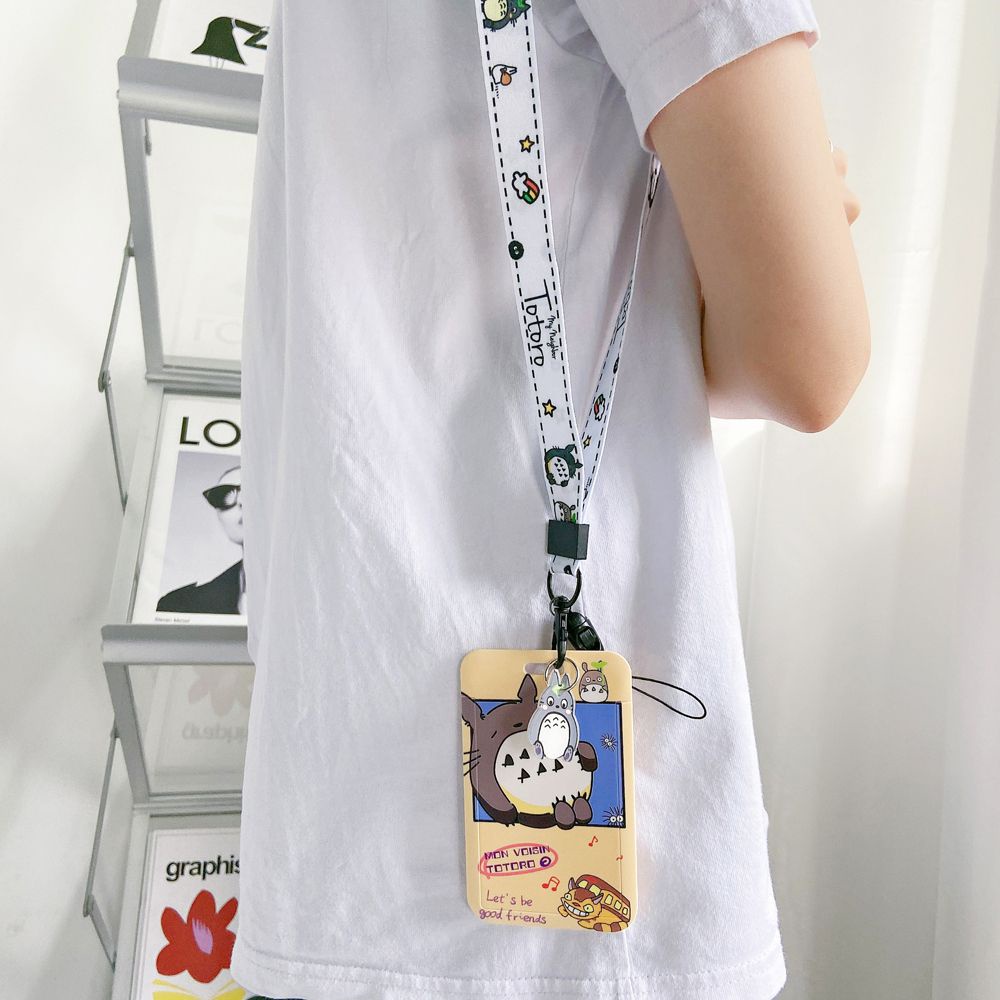 Bao đựng thẻ ID họa tiết hoạt hình One Piece kèm dây đeo tiện dụng cho học sinh