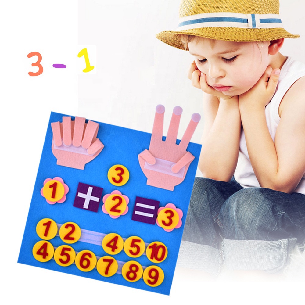 Bộ Đồ Chơi Đếm Số Học Toán Bằng Vải Nỉ Vui Nhộn Cho Bé