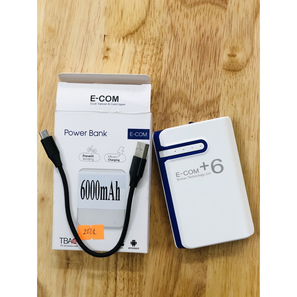 Pin Sạc Dự Phòng 6000mAh Chính Hãng Ecom Bảo Hành 12 Tháng