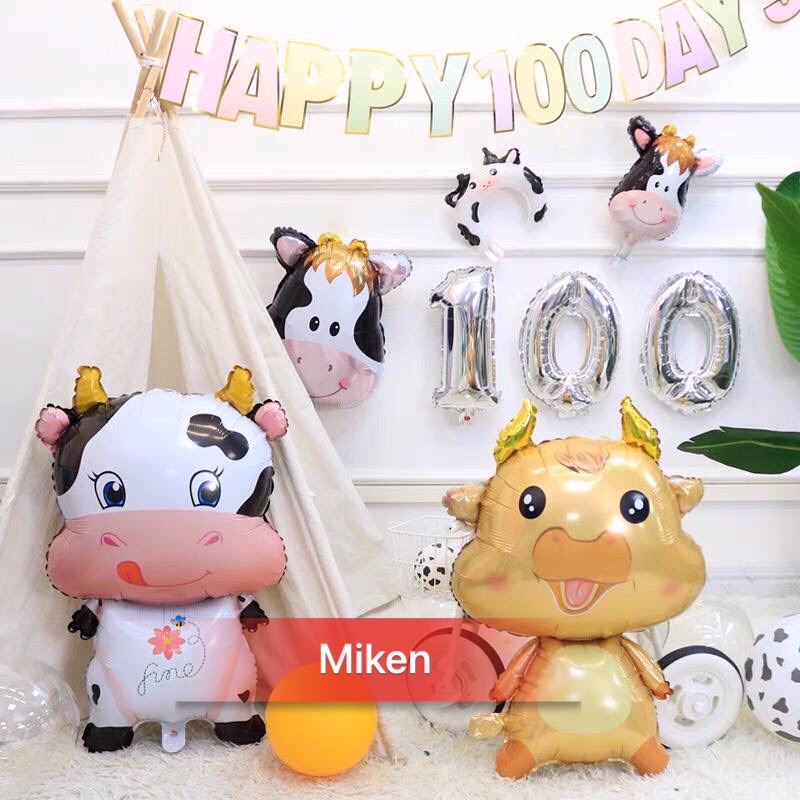 Bóng hình trâu vàng , bò sữa size to trang trí sinh nhật, phụ kiện bóng sinh nhật