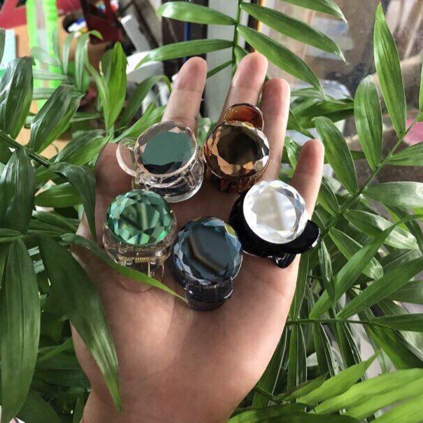 KẸP TÓC ĐÁ LINZY MẶT TRÒN [FLASH SALE]