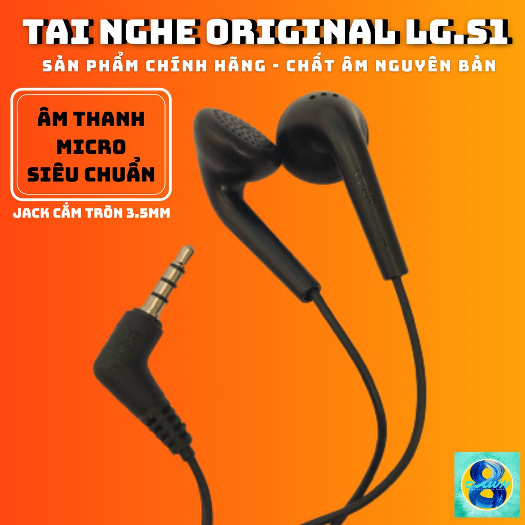 Tai nghe nhét tai Original S1LG phiên bản đầu âm thanh ft mirco super sound, jack tròn 3.5mm