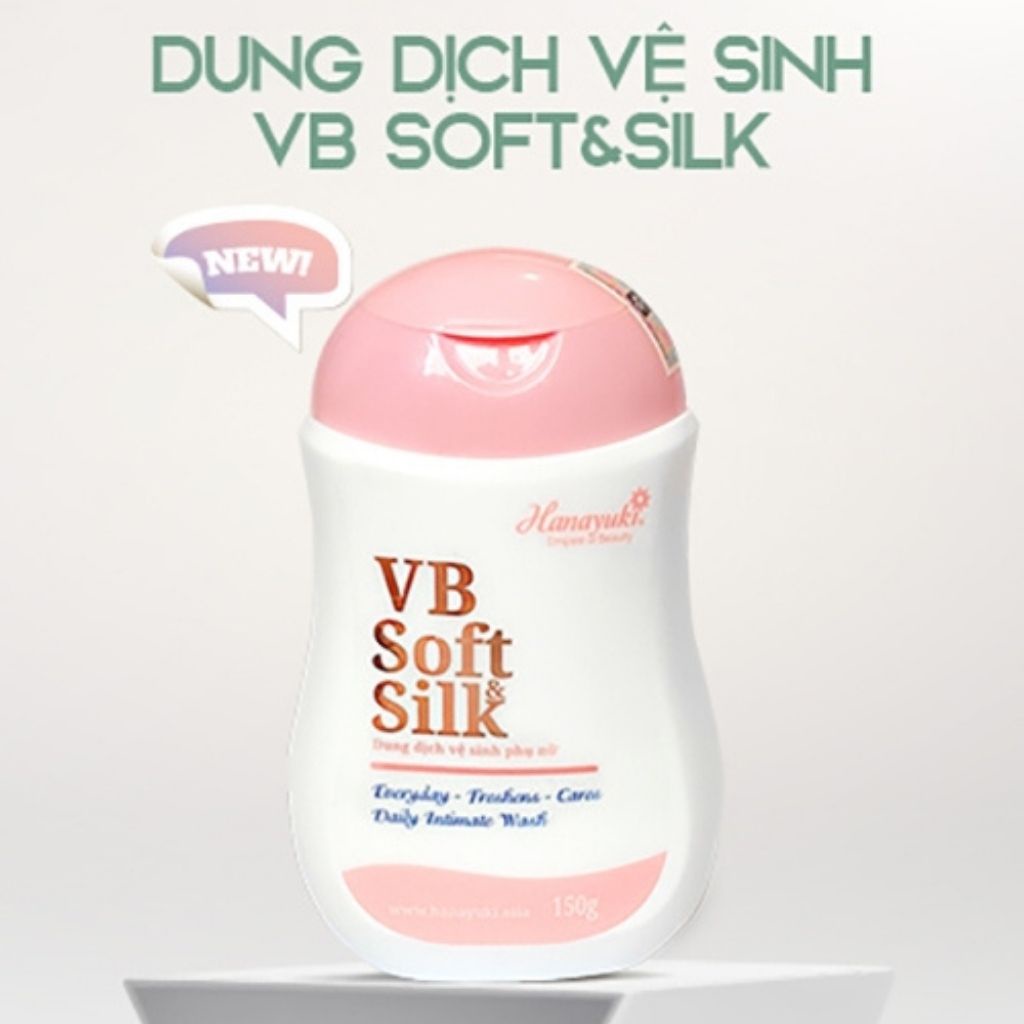 Dung dịch vệ sinh phụ nữ HANAYUKI hồng VB SOFT SILK trẻ hóa làm hồng se khít 150g - ZAVENCI Official