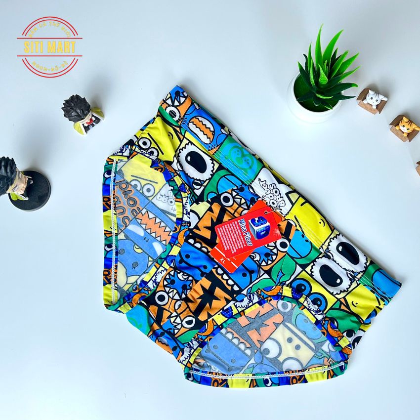 Quần lót nam quần sịp chéo  full hình thun lạnh hàng hiệu siti mart