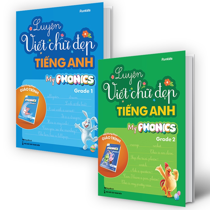 Sách combo luyện viết chữ đẹp tiếng anh my phonics grade 1, 2 - ảnh sản phẩm 1