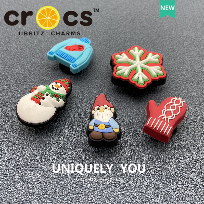 Khóa Cài Giày crocs Hình Người Tuyết Dễ Thương DIY jibbitz Ice Series