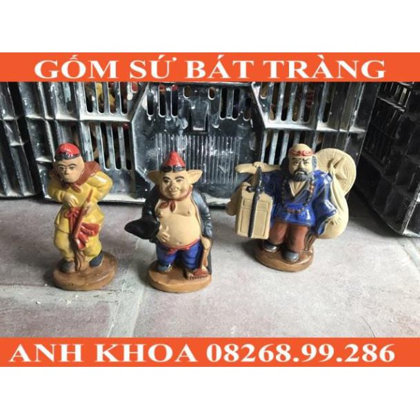 Bộ tượng 4 thầy trò đường tăng size lớn - Gốm sứ Bát Tràng Anh Khoa