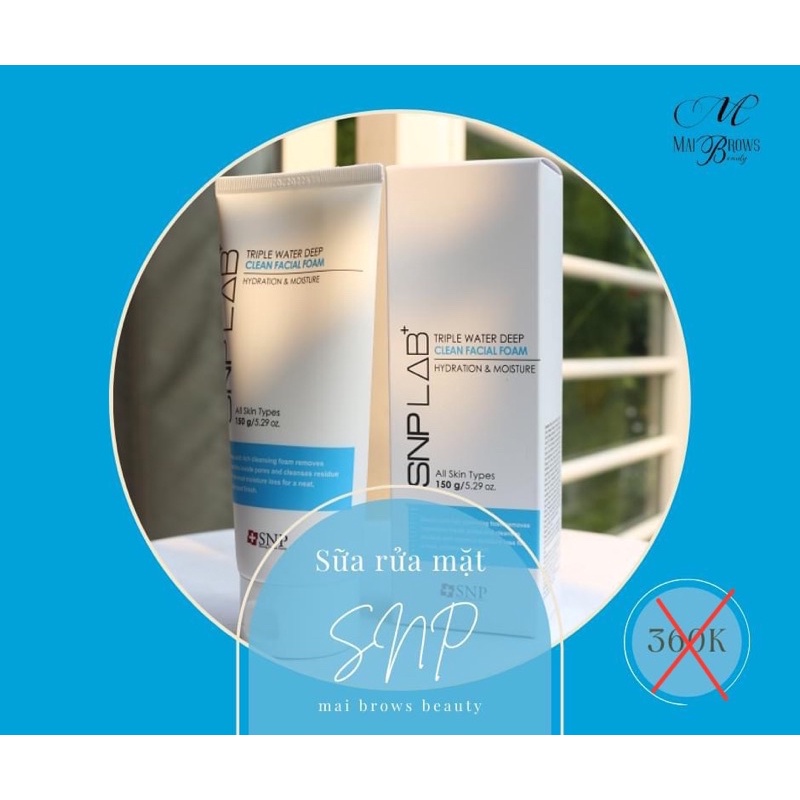 Sữa rửa mặt Lab SNP + Triple water deep clean facial foam
