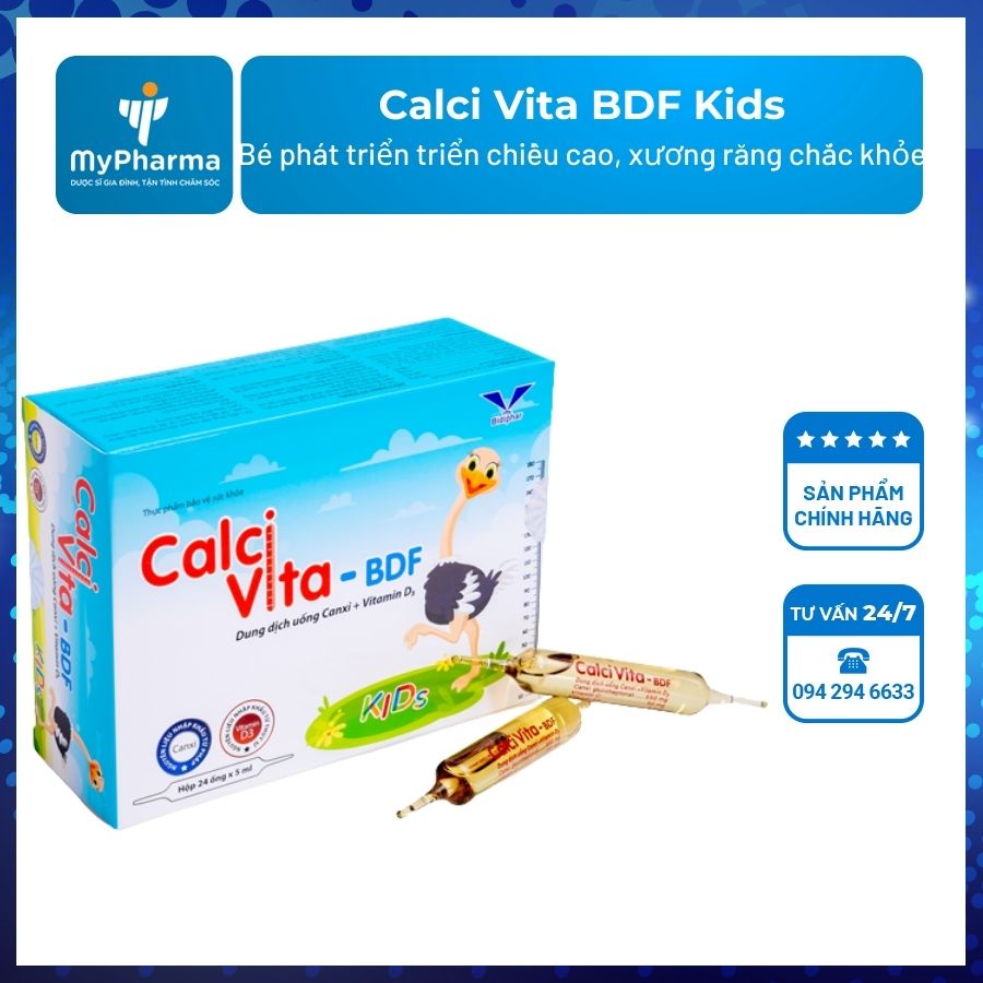 Calci Vita BDF – Canxi hữu cơ và vitamin D3, ngừa còi xương, loãng xương  - nguyên liệu nhập khẩu từ Châu Âu
