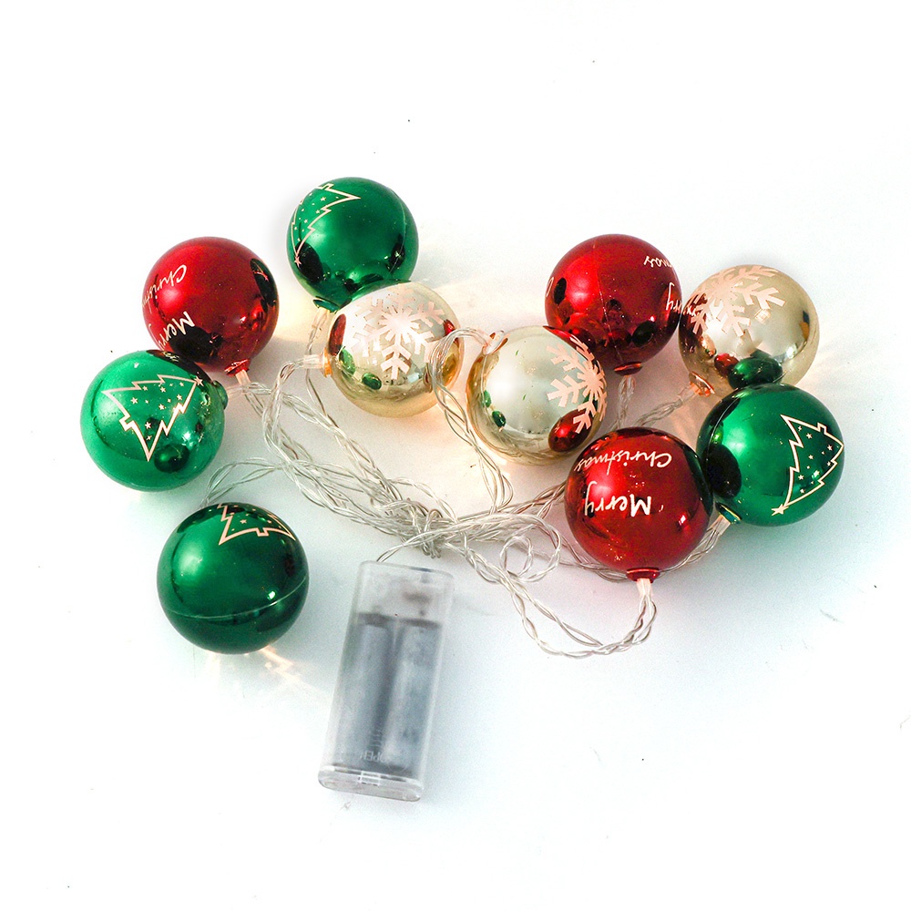 Dây đèn LED 10 bóng dài 2m dùng trang trí cây thông Noel