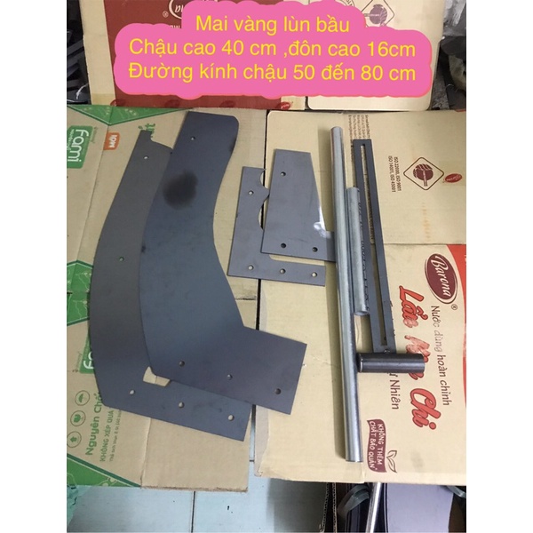 Khuôn mai vàng lun chậu cao 40 cm,đôn cao 16 cm, đường kính chậu tăng to nhỏ 50 đến 80 cm
