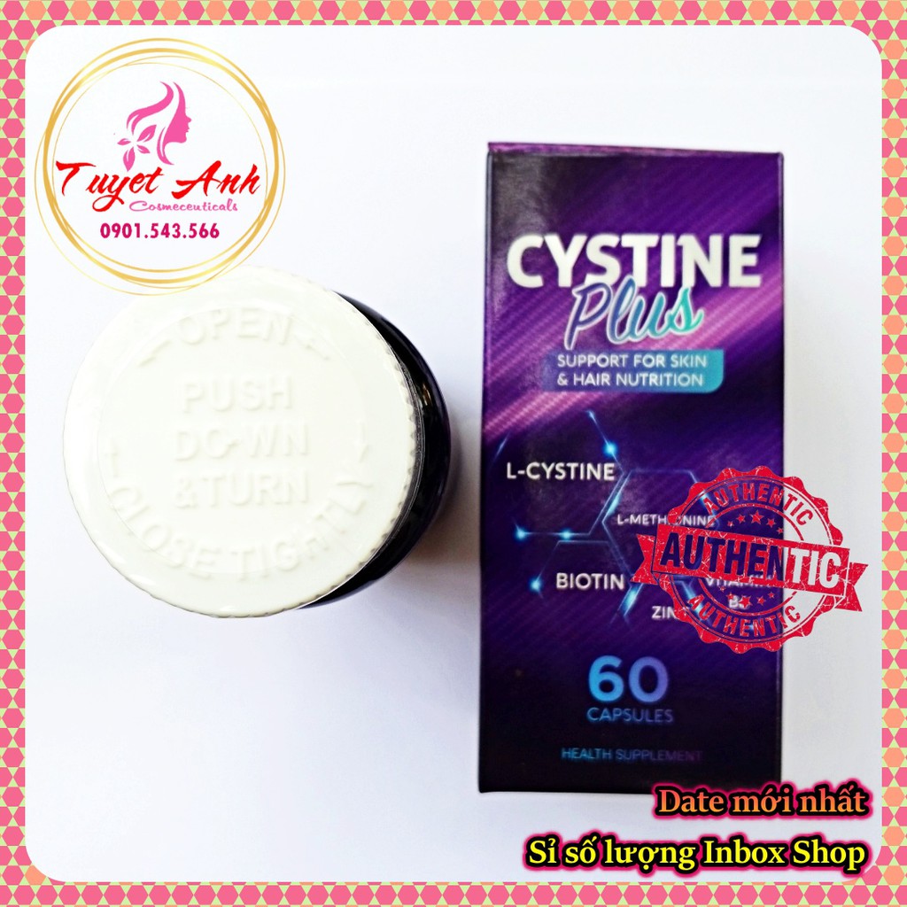 Cystine Plus - Viên uống đẹp da, giảm rụng, dưỡng tóc khỏe đẹp
