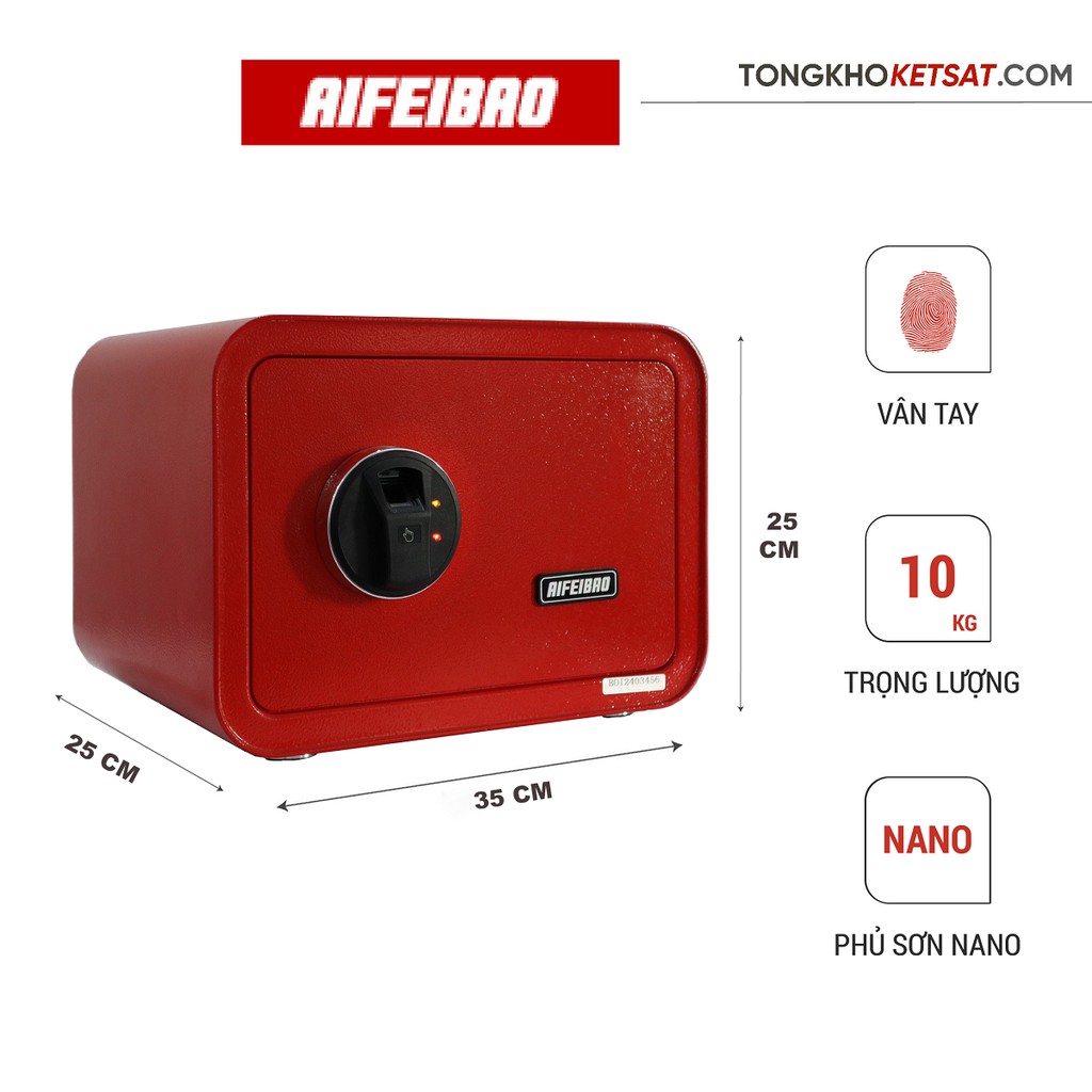Két Sắt Mini Vân Tay Thông Minh Nhập Khẩu Nội Thất Bọc Da Sang Trọng Để Tủ Quần Áo (Miễn Phí Giao Hàng)