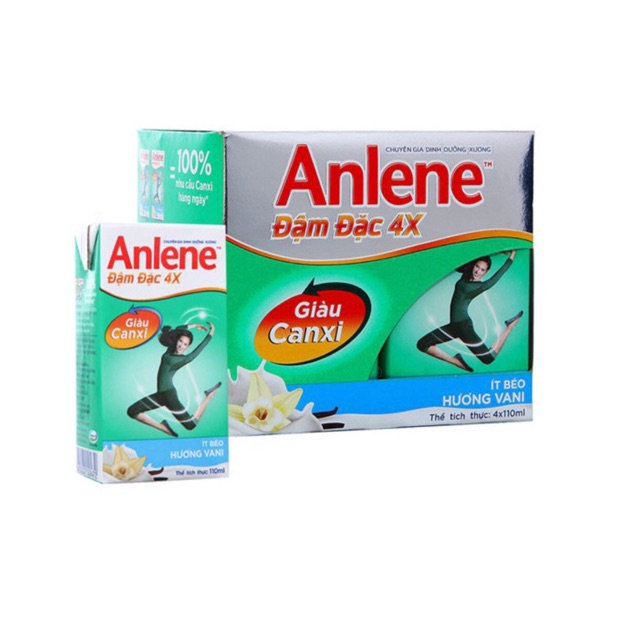 Lốc Sữa Bột Pha Sẵn Anlene Đậm đặc 4x Date mới