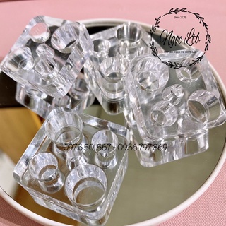 Đế mica 4 ô đựng mực phun xăm