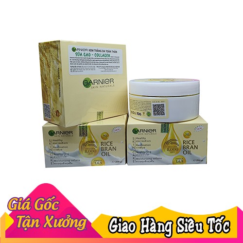 ❤️ Kem Trắng Da Toàn Thân Sữa Gạo Collagen - Garnier Thái Lan 200g ❤️